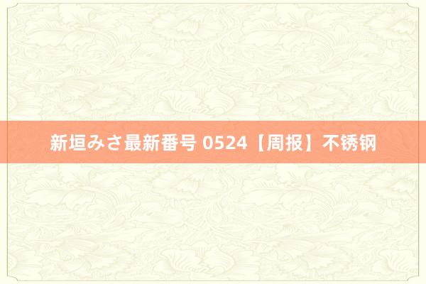 新垣みさ最新番号 0524【周报】不锈钢