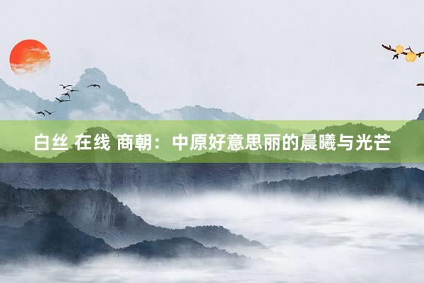 白丝 在线 商朝：中原好意思丽的晨曦与光芒