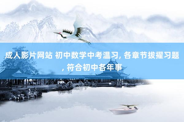 成人影片网站 初中数学中考温习, 各章节拔擢习题, 符合初中各年事