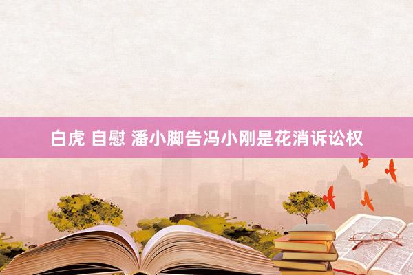 白虎 自慰 潘小脚告冯小刚是花消诉讼权