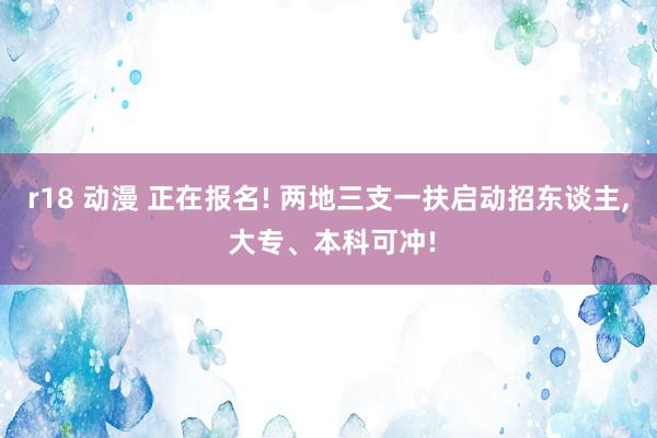 r18 动漫 正在报名! 两地三支一扶启动招东谈主， 大专、本科可冲!